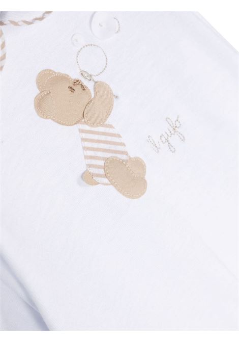 White Playsuit With Feet And Teddy-Bear Embellishment IL GUFO | P24TP272MF0010113