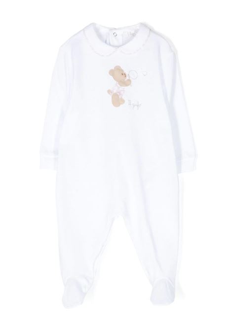 White Playsuit With Feet And Teddy-Bear Embellishment IL GUFO | P24TP272MF0010133
