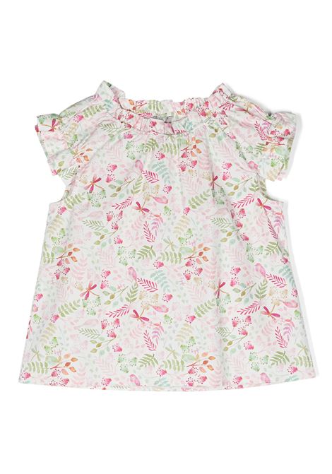Top With Exclusive Flower Print in Pink Pepper Colour IL GUFO | P24TT077C4120332