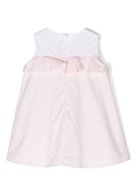 White and Pink Stretch Poplin Sleeveless Dress IL GUFO | P24VA318C00460131