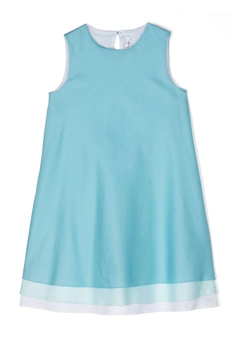 Light Blue Cotton Voile Dress With Three Tiers IL GUFO | P24VA326C00034445