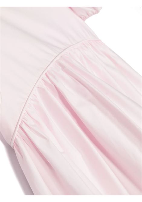 Short-Sleeved Dress In Pink and White Stretch Poplin IL GUFO | P24VM754C00463101