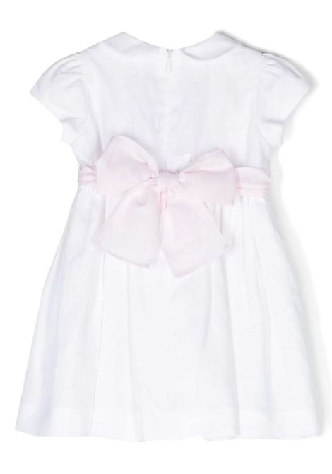 White Linen Dress With Pink Belt IL GUFO | P24VM762L00120131