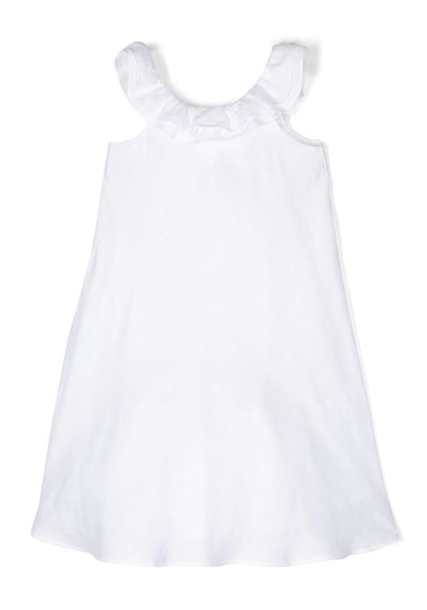 White Linen Dress With Ruffles IL GUFO | PATVA313L0002010