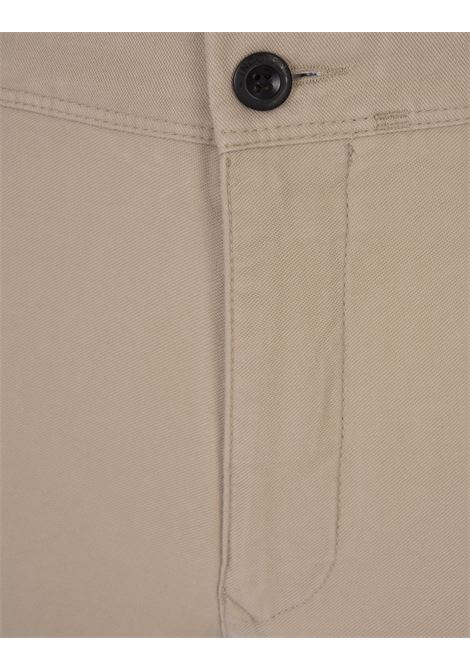 Beige Slim Fit Trousers INCOTEX SLACKS | 15S103-9822A400