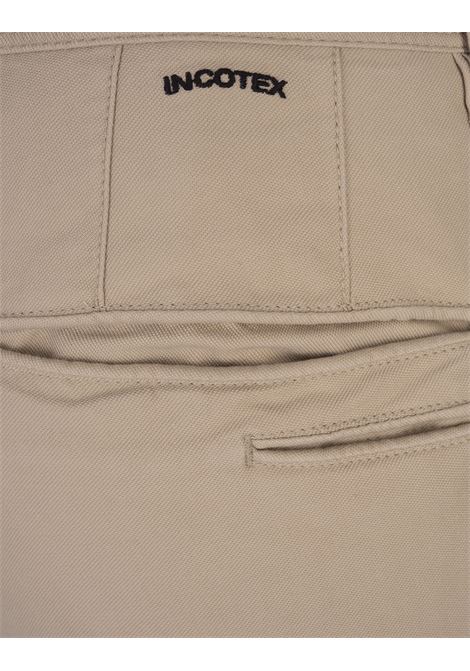 Beige Slim Fit Trousers INCOTEX SLACKS | 15S103-9822A400