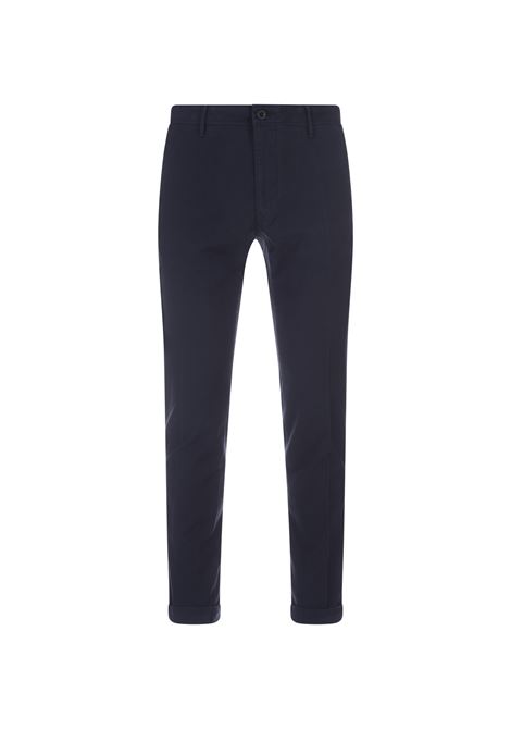Blue Slim Fit Trousers INCOTEX SLACKS | 15S103-9822A825
