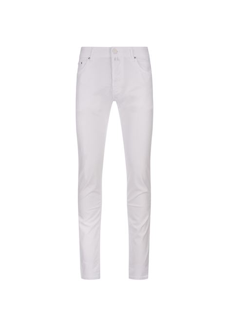 White Nick Slim Trousers JACOB COHEN | Trousers | UQE07-36-S-3756A00