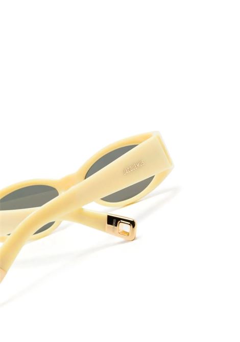 Pale Yellow Les Lunettes Ovalo Sunglasses JACQUEMUS | 245AC654-5040205