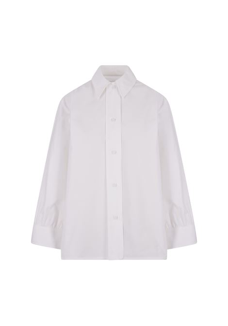 White Poplin Shirt With Jewel Clip JIL SANDER | J03DL0142-J45002100