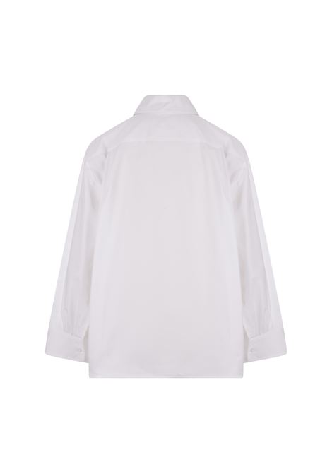 Camicia In Popeline Bianco Con Clip Gioiello JIL SANDER | J03DL0142-J45002100