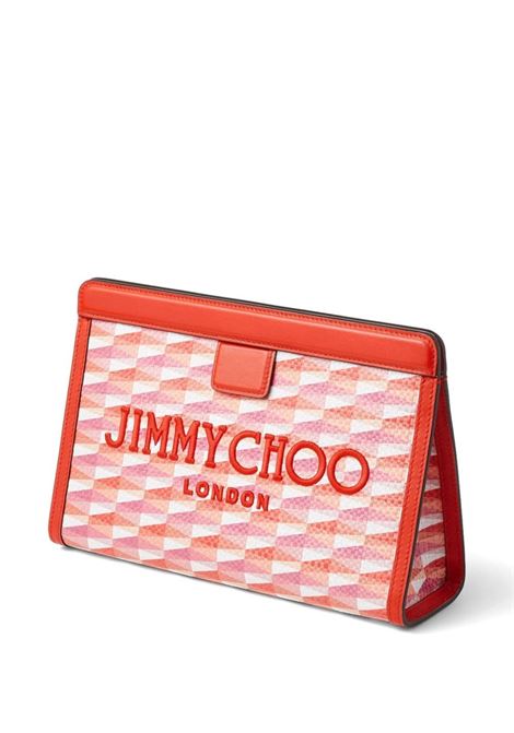 Avenue Pouch In Paprika/Baby Pink Mix JIMMY CHOO | AVENUE POUCH JXFPAPRIKA/CANDY PINK MIX