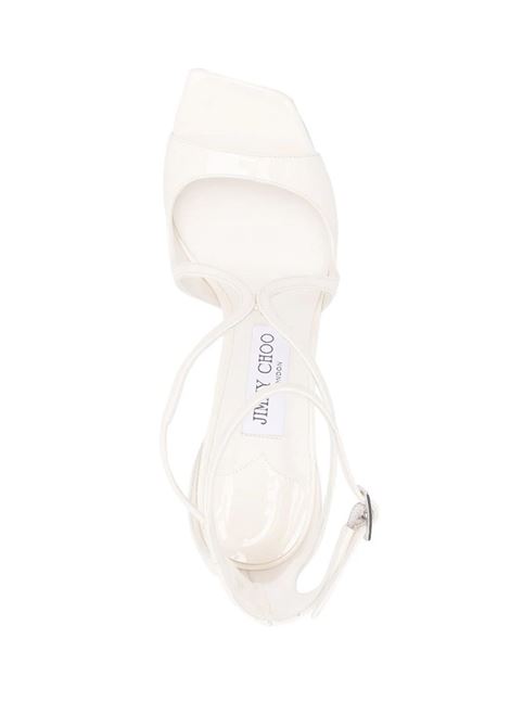 Azia Sandals In Milk White Patent Leather JIMMY CHOO | AZIA 95 PATLATTE