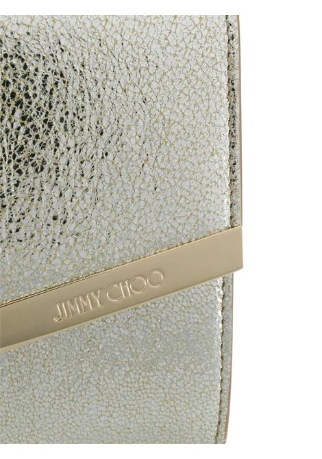 Emmie Clutch Bag In Champagne Leather With Glitter JIMMY CHOO | EMMIE GLECHAMPAGNE