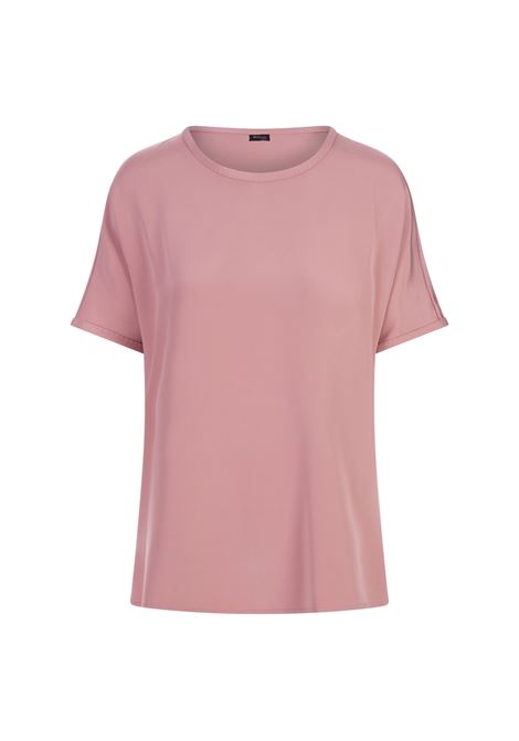 Pink Silk T-Shirt KITON | D55401K0977A01