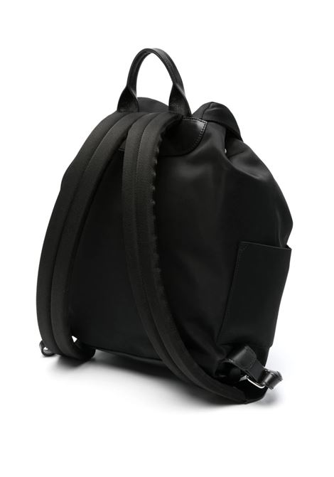 Black Canvas Backpack With Logo KITON | UBA0022N0104701