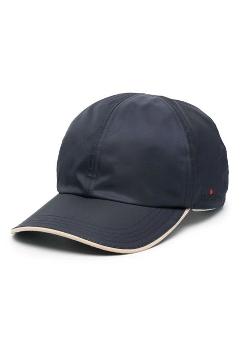 Night Blue Nylon Baseball Hat With Logo KITON | UCAPP57K0716D01