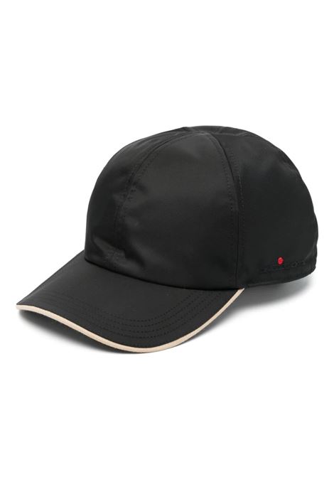 Black Nylon Baseball Hat With Logo KITON | UCAPP57K0716D07