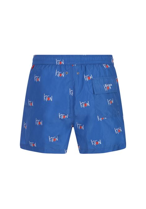 Shorts Da Mare Blu Con Logo All-Over KITON | UCOM2CK0708D02
