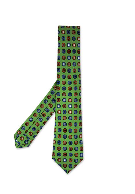 Cravatta Verde Con Pattern KITON | Cravatte | UCRVKRC01I1506