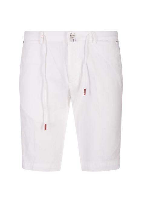 White Bermuda Shorts With Drawstring KITON | UFBLACK0643D12