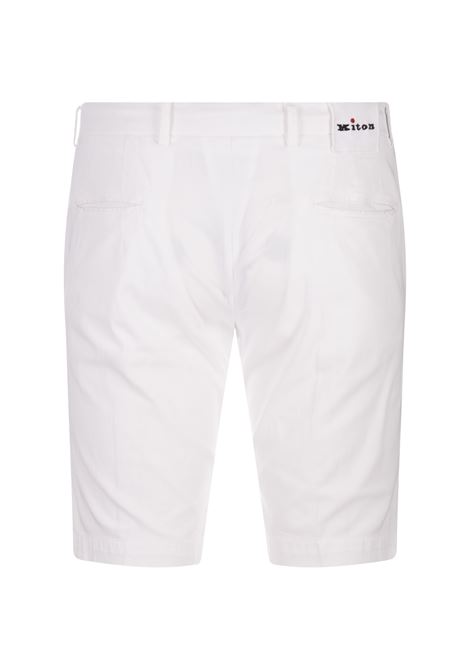 White Bermuda Shorts With Drawstring KITON | UFBLACK0643D12