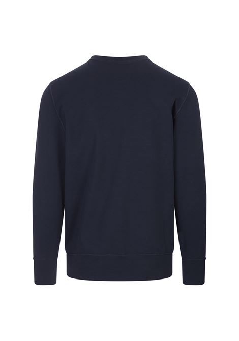 Blue Crew Neck Sweatshirt With Logo KITON | UMK037716