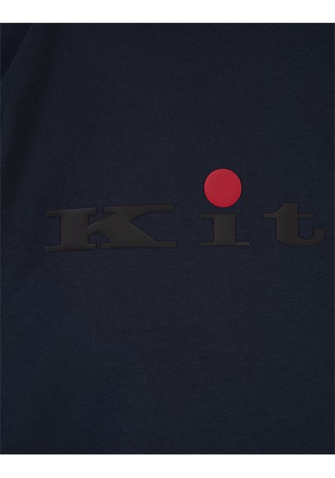 Blue Crew Neck Sweatshirt With Logo KITON | UMK037716