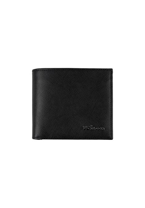 Black Leather Wallet With Logo KITON | UPEA016N0100302