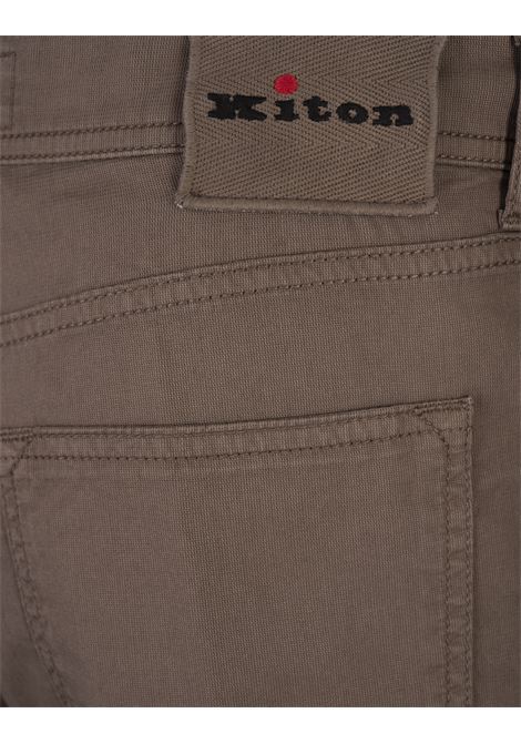 Pantaloni 5 Tasche a Gamba Dritta Marroni KITON | UPNJS1K0644D03
