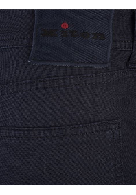 Pantaloni 5 Tasche a Gamba Dritta Blu Notte KITON | UPNJS1K0644D07