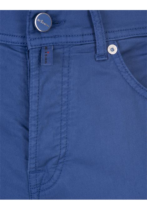 Pantaloni 5 Tasche a Gamba Dritta Blu Cobalto KITON | UPNJS1K0644D08