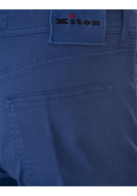 Pantaloni 5 Tasche a Gamba Dritta Blu Cobalto KITON | UPNJS1K0644D08