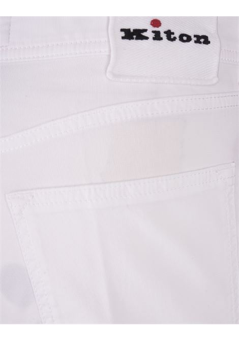 Pantaloni 5 Tasche a Gamba Dritta Bianchi KITON | UPNJS1K0644D12