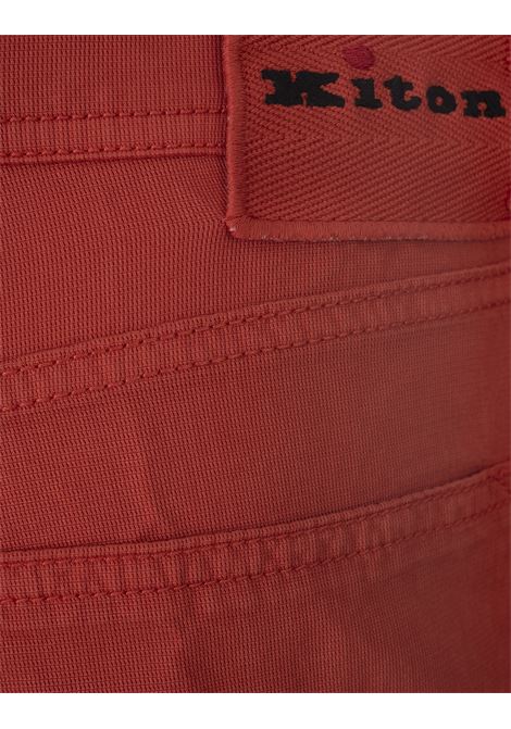 Red 5 Pocket Straight Leg Trousers KITON | UPNJS1K0644D14