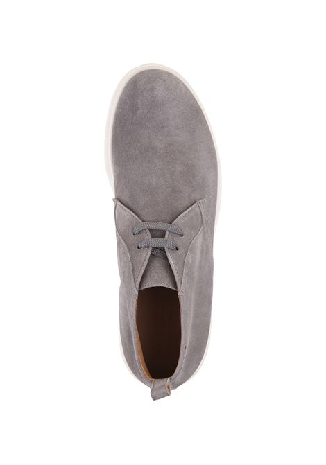 Grey Suede Laced Leather Ankle Boots KITON | USSA050N0099808