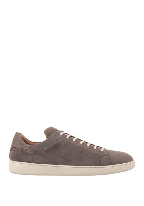 Sneakers Basse In Pelle Scamosciata Taupe KITON | USSA067N0100103