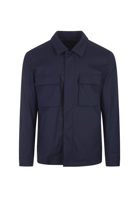 Navy Blue Virgin Wool Jacket KITON | UW1724K0638C05