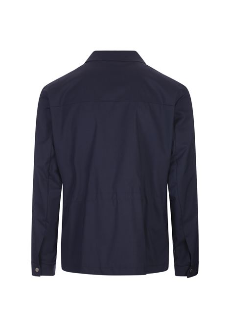 Navy Blue Virgin Wool Jacket KITON | UW1724K0638C05