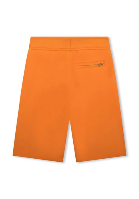Orange Shorts with Logo and Curb Motif LANVIN ENFANT | N30077419