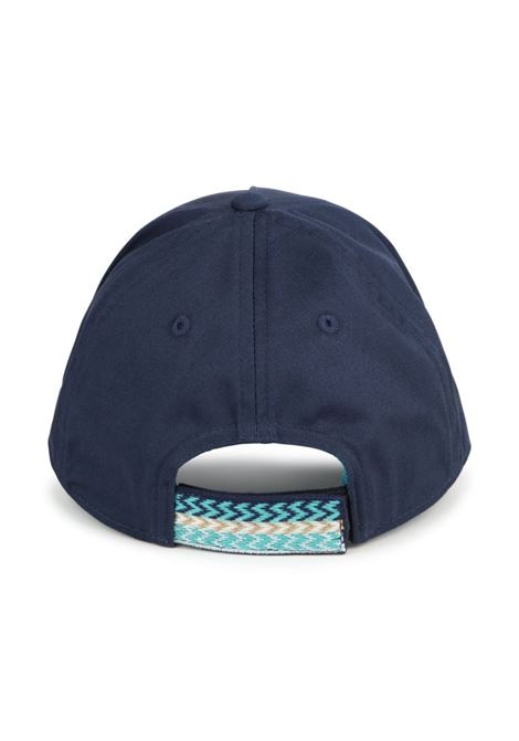 Blue Baseball Hat With Logo and Curb Motif LANVIN ENFANT | N3005184H