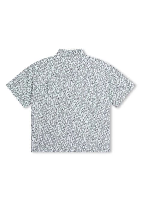 Short Sleeved Shirt With Logo Pattern LANVIN ENFANT | N3006373B
