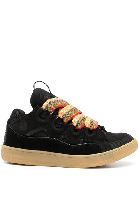 Curb Sneakers In Black Leather LANVIN | FM-SKRK11-DRA2-A2010