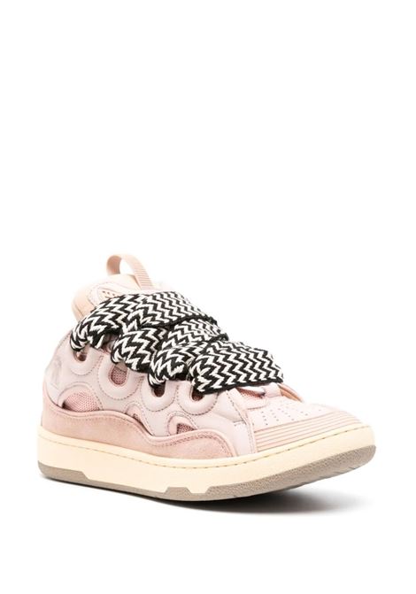Curb Sneakers In Pink Leather LANVIN | FW-SKDK02-DRA2-A2151