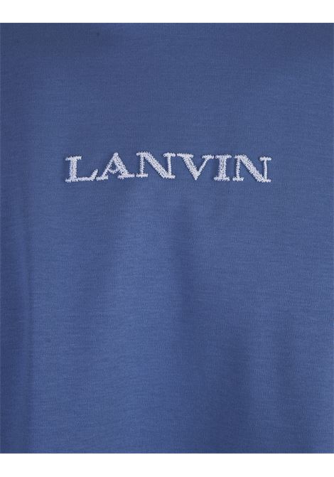 Cornflower Embroidered Straight Fit T-Shirt LANVIN | RM-TS0010-J134-E24224