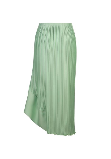 Green Satin Asymmetrical Midi Skirt LANVIN | RW-ST0020-5944-E2426
