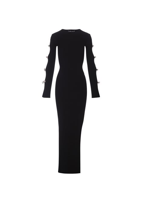 Long Black Stretch Dress With Applications MACH & MACH | Dress And Jumpsuit | R24-KD101-KN01600