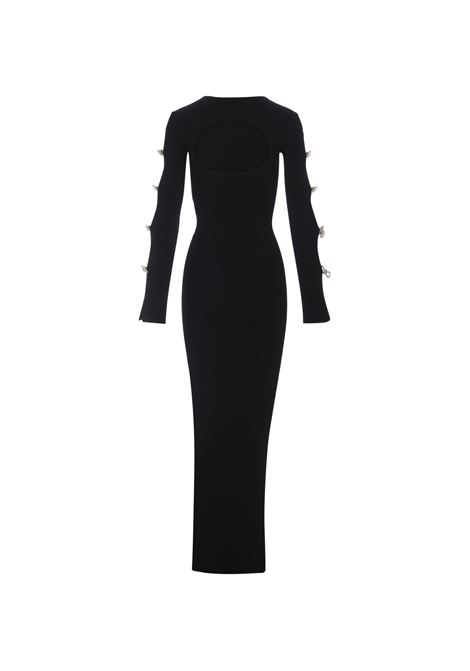 Long Black Stretch Dress With Applications MACH & MACH | R24-KD101-KN01600