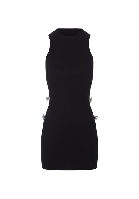 Black Stretch Mini Dress With Applications MACH & MACH | R24-KD102-KN01600