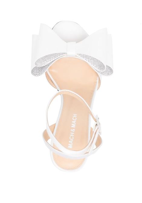 Le Cadeau 95 mm Sandals in White Satin MACH & MACH | R24-S0454-CRP011